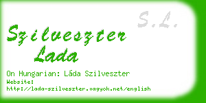 szilveszter lada business card
